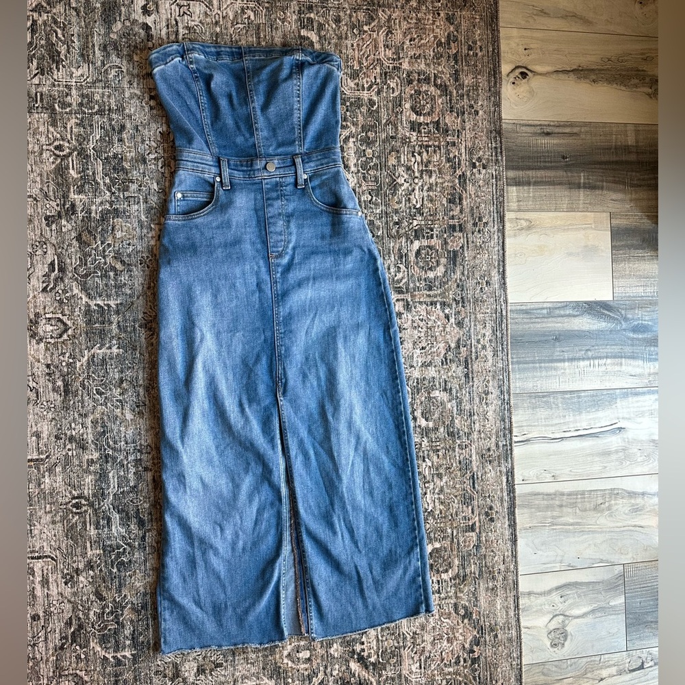 Pilcro Strapless Denim Dress